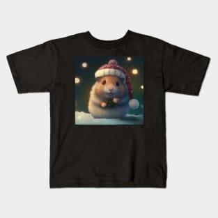 Cute Christmas Hamster Kids T-Shirt